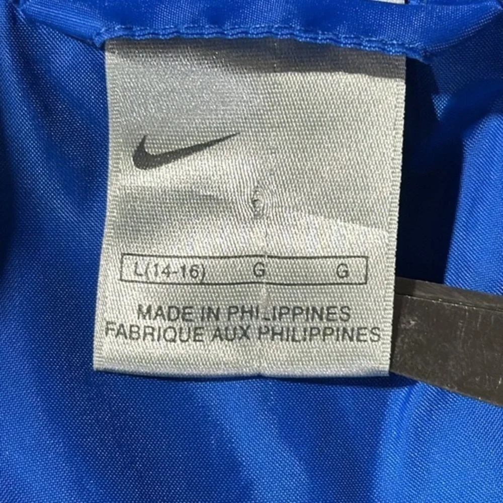 Vintage 90s Nike Blue Rain Jacket Windbreaker Zip Up RN56323 CA05553 Youth 14/16